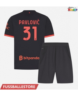 Günstige AC Milan Strahinja Pavlovic #31 3rd trikot Kinder 2026-27 Kurzarm (+ Kurze Hosen)